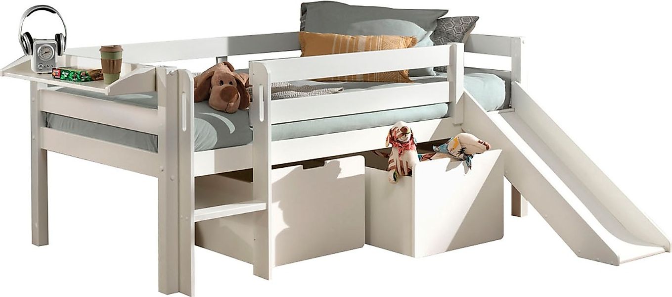 Vipack Spielbett "Pino, Kiefer massiv, mit Rolllattenrost, 2 Rollboxen, Mad günstig online kaufen