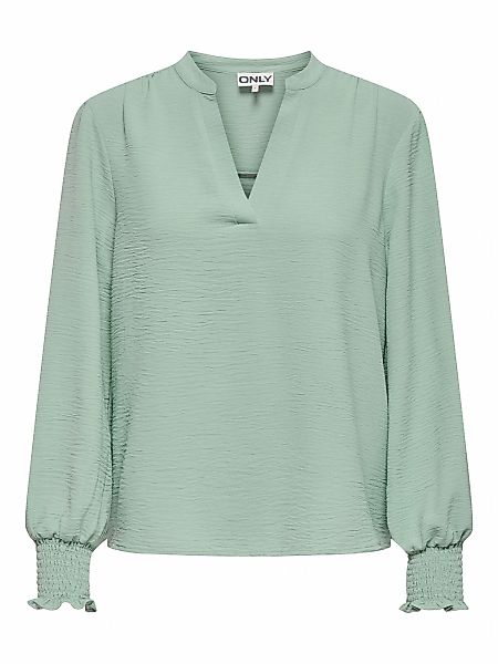 ONLY Blusenshirt "ONLMETTE V-NECK LS SMOCK TOP NOOS WVN" günstig online kaufen