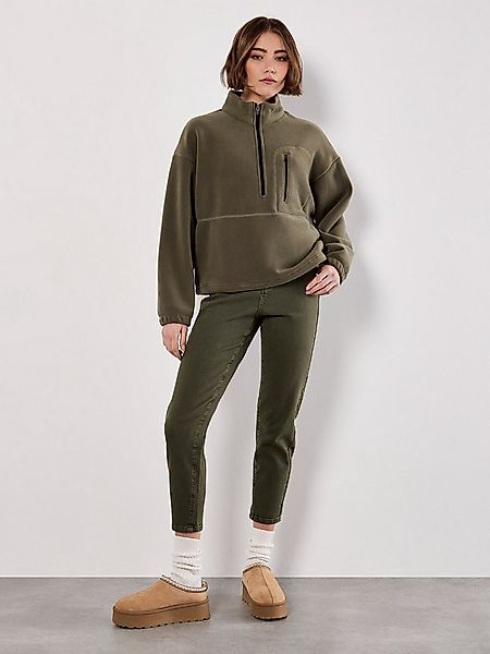 Apricot Strickfleece-Pullover Fleecepullover mit Reißverschlusstasche günstig online kaufen