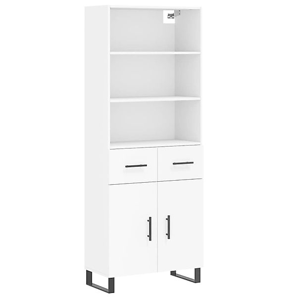 vidaXL Highboard Weiß 69,5x34x180 cm Holzwerkstoff 3200537 günstig online kaufen