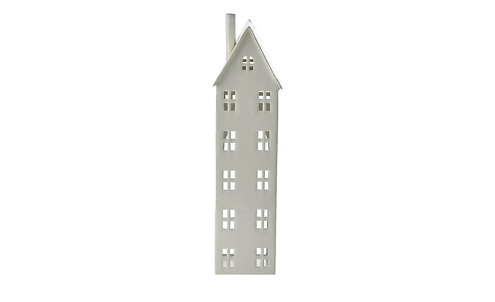 HOME STORY Windlicht Haus   ¦ weiß ¦ Eisen ¦ Maße (cm): B: 9,5 H: 34 T: 10. günstig online kaufen