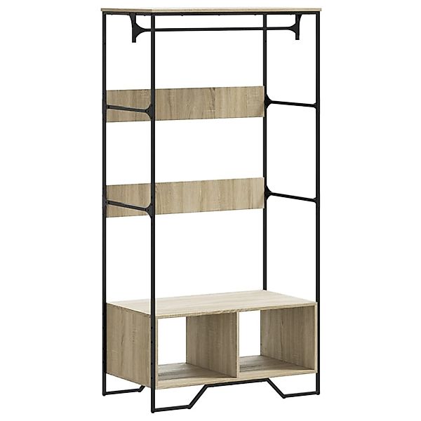 vidaXL Kleiderständer Sonoma-Eiche 90x50x180 cm Holzwerkstoff 848670 günstig online kaufen
