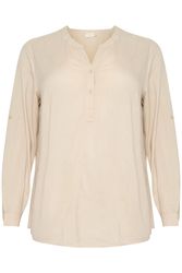 KAFFE Curve Langarmbluse Langarm-Bluse KCmille Große günstig online kaufen