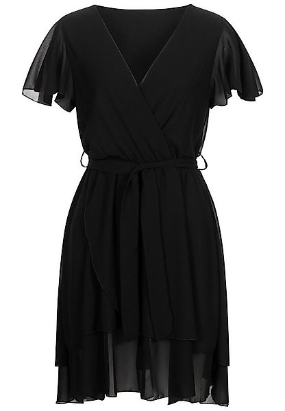 CLOUD 5IVE Shirtkleid CLOUD 5IVE Chiffon Wrap-Dress with tie belt (1-tlg) günstig online kaufen
