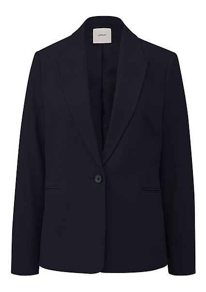 s.Oliver BLACK LABEL Jackenblazer Taillierter Blazer mit Waffelpiqué-Strukt günstig online kaufen