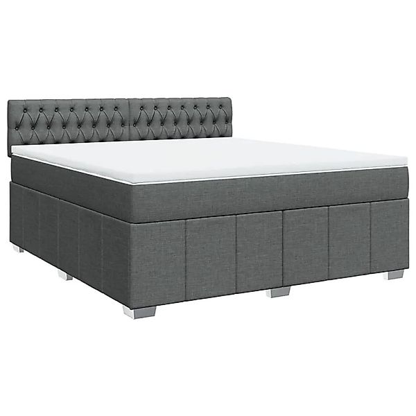 vidaXL Boxspringbett mit Matratze Dunkelgrau 180x200 cm Stoff 3289455 günstig online kaufen