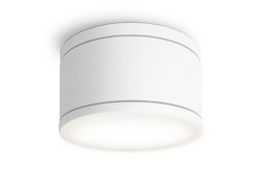 SSC-LUXon LED Außen-Deckenleuchte CELI-WX Aufbauspot flach weiss fuer Bad, günstig online kaufen