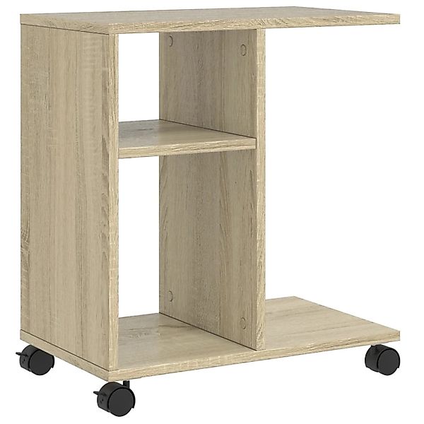 vidaXL Beistelltisch mit Rollen Sonoma-Eiche 50x30x55 cm Holzwerkstoff 8405 günstig online kaufen