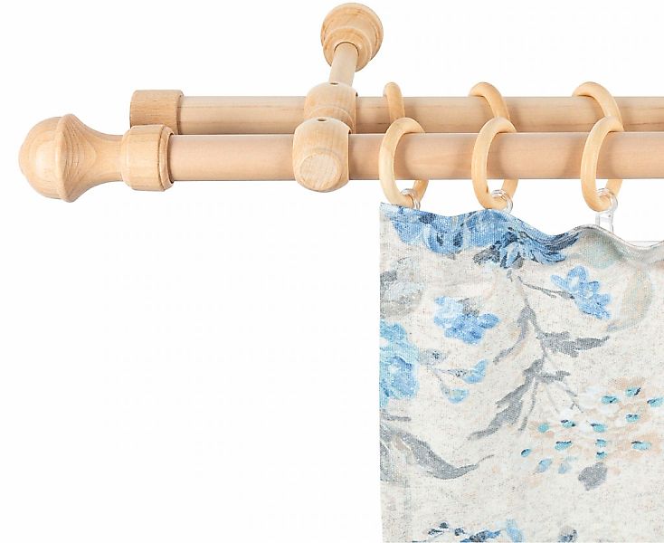 SN DECO GROUP Gardinenstange "Ares" 2 läufig-läufig Fixmaß 28 mm, Holz, ver günstig online kaufen