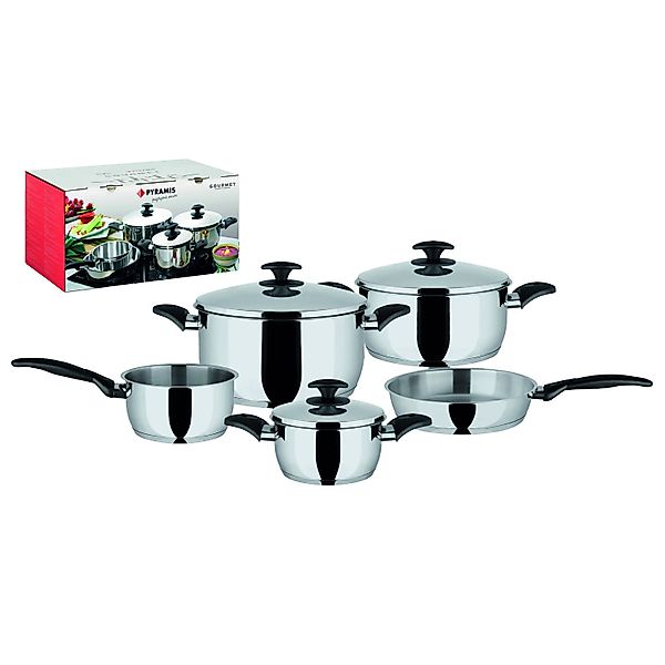Pyramis Kochtopf-Set Gourmet Silber günstig online kaufen