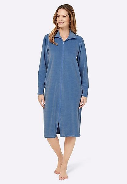 Witt Morgenmantel Morgenmantel Langarm, Baumwolle, Reißverschluss, Nicki günstig online kaufen