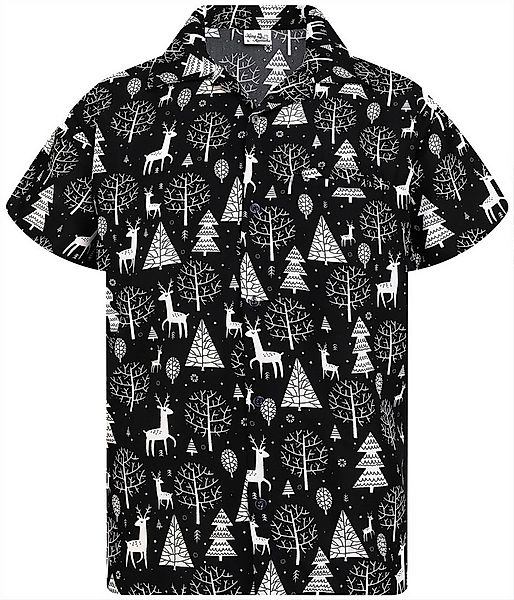 King Kameha Hawaiihemd Christmas Reindeer Allover Funky Hawaii-Hemd Kurzarm günstig online kaufen