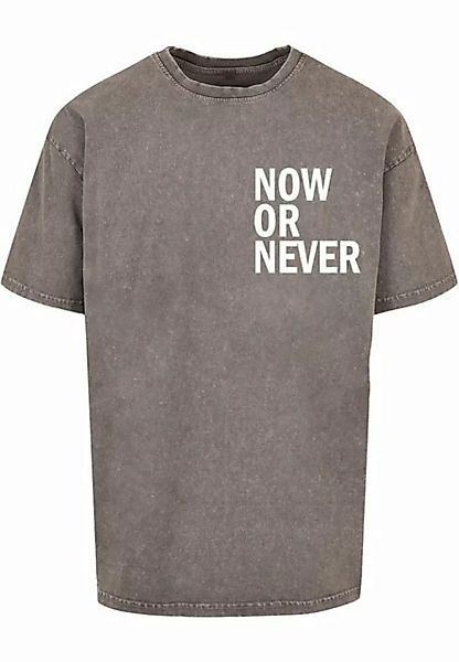 Merchcode T-Shirt Merchcode Herren Now Or Never Acid Washed Heavy Oversized günstig online kaufen