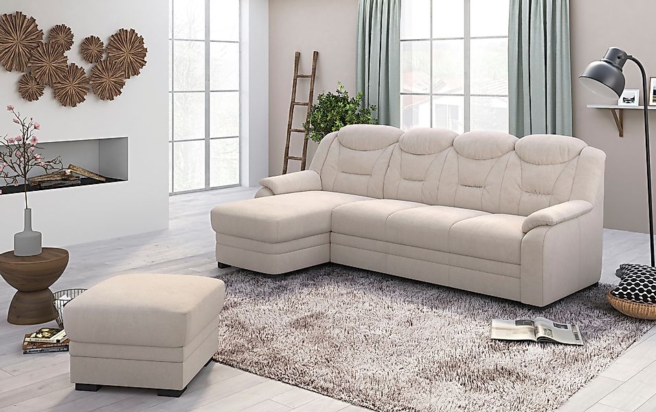 COTTA Ecksofa "Marcus L-Form", wahlweise mit Bettfunktion günstig online kaufen
