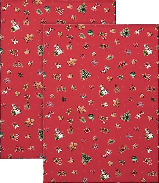 Erwin Müller Geschirrtuch Geschirrtuch "Noel" 2er-Pack, günstig online kaufen