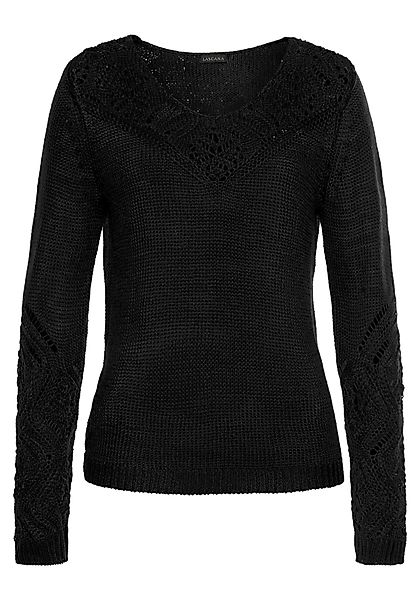 LASCANA Strickpullover, mit U-Boot-Ausschnitt und Knoten-Detail, casual-chi günstig online kaufen