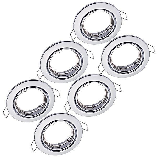 Oktaplex 6er Set Einbauspot Dijon Schwenkbar für 50mm LED-Module Deckenstra günstig online kaufen
