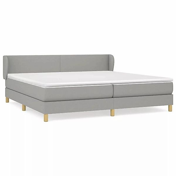 Vidaxl Boxspringbett Mit Matratze Hellgrau 200x200 Cm Stoff günstig online kaufen