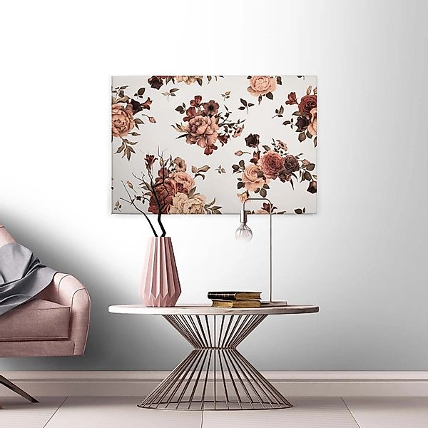 Bricoflor Herbstblumen Bild Mit Rosen Vintage Canvas Leinwandbild Für Wohnz günstig online kaufen