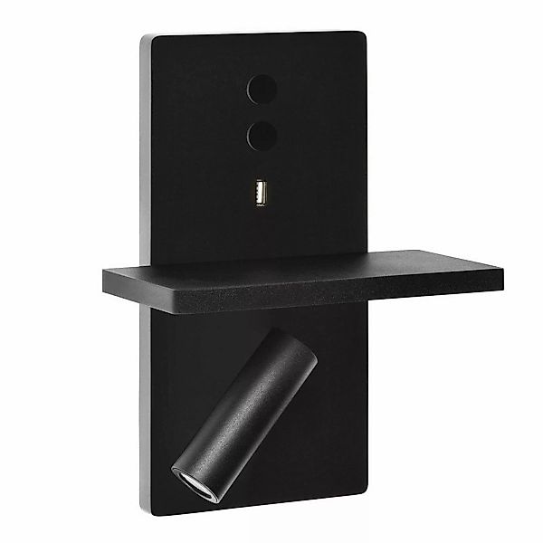 LEDS-C4 E-Lamp LED-Wandleuchte mit Spot, schwarz günstig online kaufen