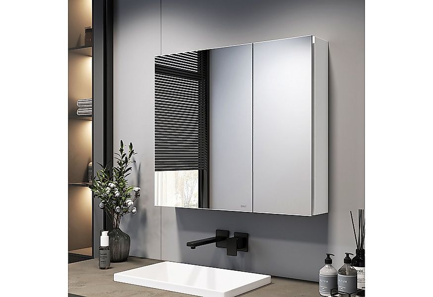 EMKE Spiegelschrank 75×65 /85×65cm 2-türig Badspiegelschrank Verstellbare G günstig online kaufen