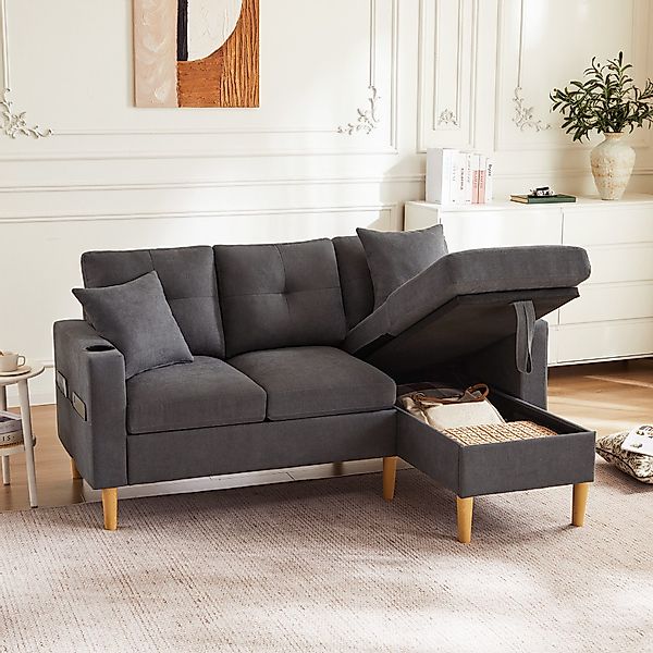 Ulife Ecksofa Modernes L-Form-Sofa mit Chaiselongue günstig online kaufen