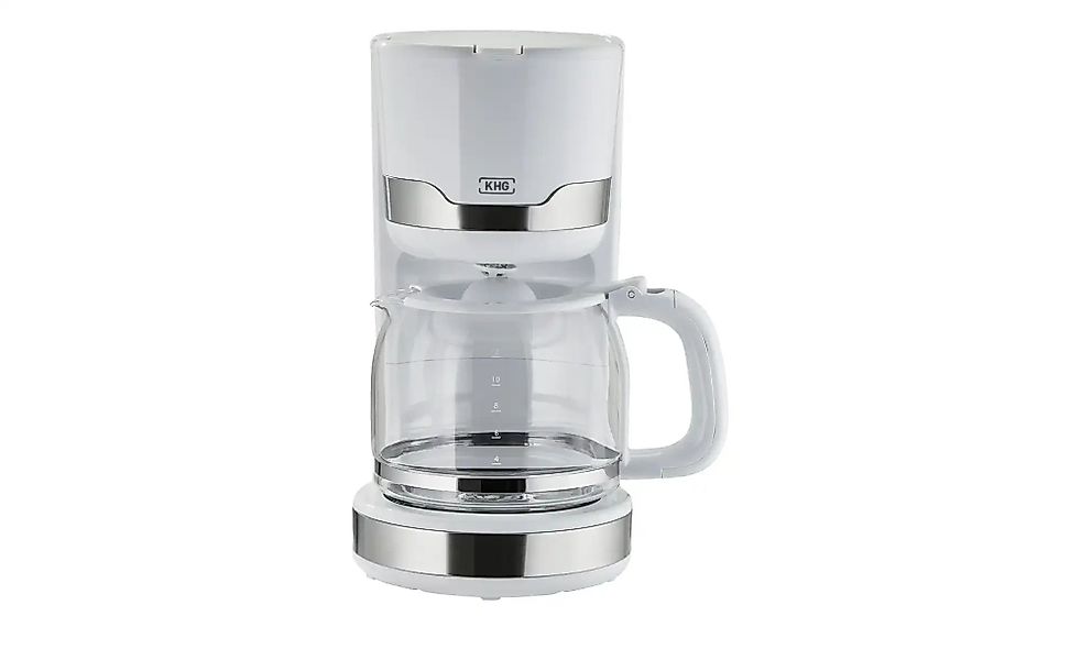 KHG Kaffeeautomat  KA-129 WE2 ¦ weiß ¦ Glas,Edelstahl,Kunststoff ¦ Maße (cm günstig online kaufen