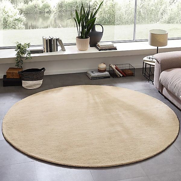 my home Wollteppich "Gabbo Natur, Handgefertigt, Teppich, reine Wolle, meli günstig online kaufen