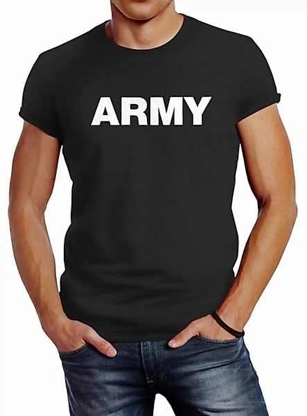 Neverless Print-Shirt cooles Herren T-Shirt Aufdruck Army Print Fashion Str günstig online kaufen