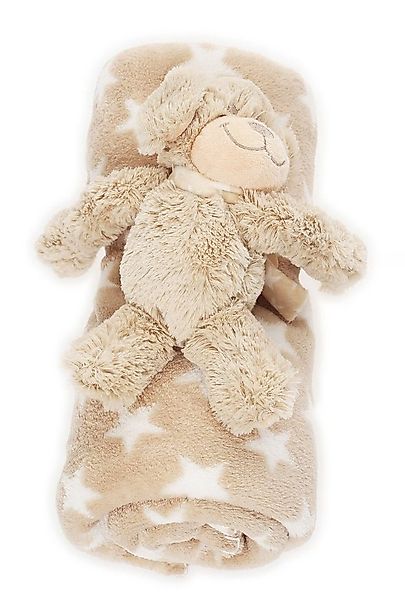 Babydecke Baby Kuscheldecke CL 0033 Schlamm - Stern, CLEO STYLE, Kuscheldec günstig online kaufen