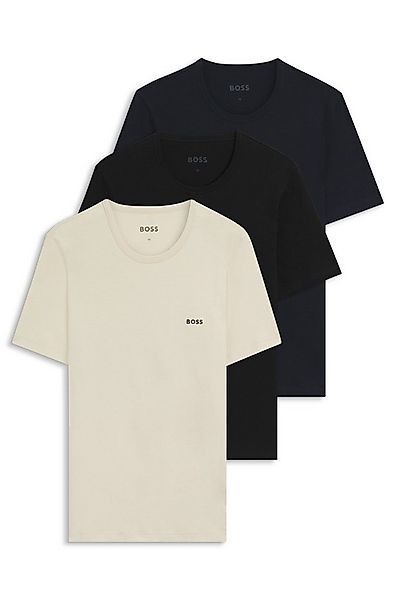 BOSS T-Shirt TShirtRN 3P Classic (Packung, 3-tlg) mit BOSS Stickerei günstig online kaufen