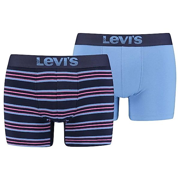 Levi´s ® Yd Collegiate Slip Boxershorts Mit Streifen 2 Paare L Blue / Pink günstig online kaufen