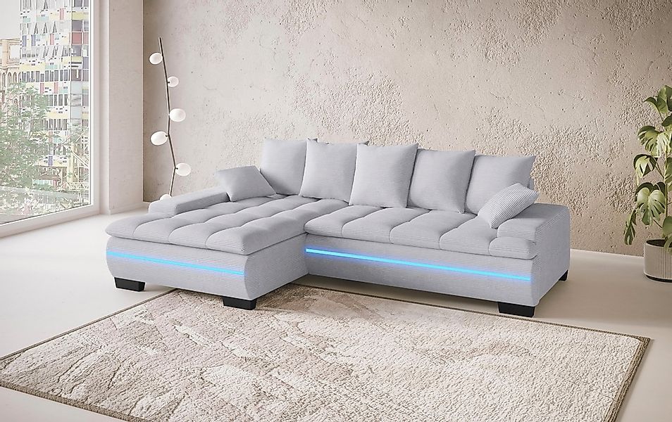 Mr. Couch Ecksofa »Haiti II, L-Form«, RGB-LED Beleuchtung, wahlweise mit Ka günstig online kaufen