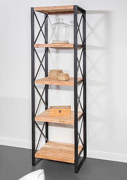 Gutmann Factory Raumteilerregal »Downtown« aus massivem Akazienholz mit Met günstig online kaufen