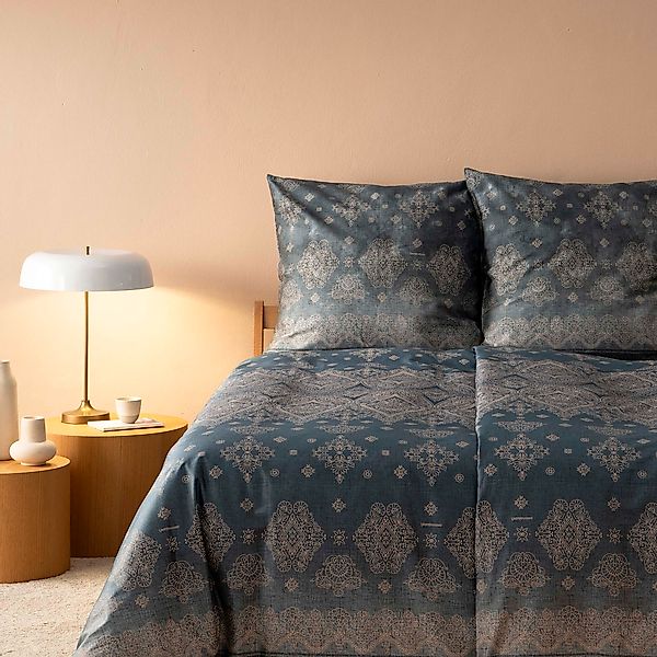 Bettwäsche Bassetti Mako Satin Kerala G1 grau natur 135x200 günstig online kaufen