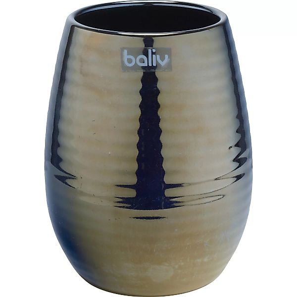 baliv Zahnputzbecher Tropfen Keramik Schwarz günstig online kaufen