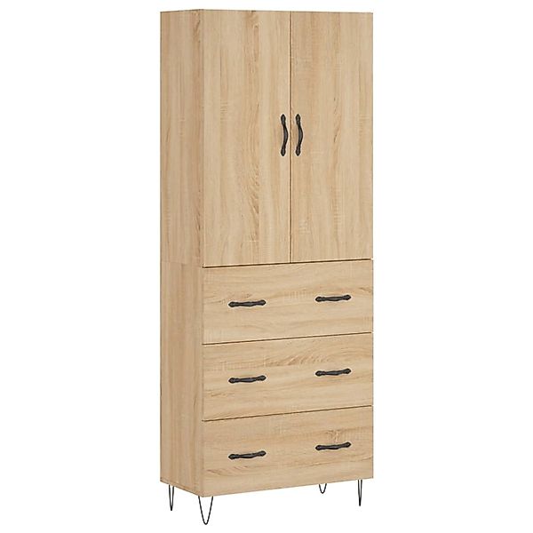 vidaXL Highboard Sonoma-Eiche 69,5x34x180 cm Holzwerkstoff 3198084 günstig online kaufen