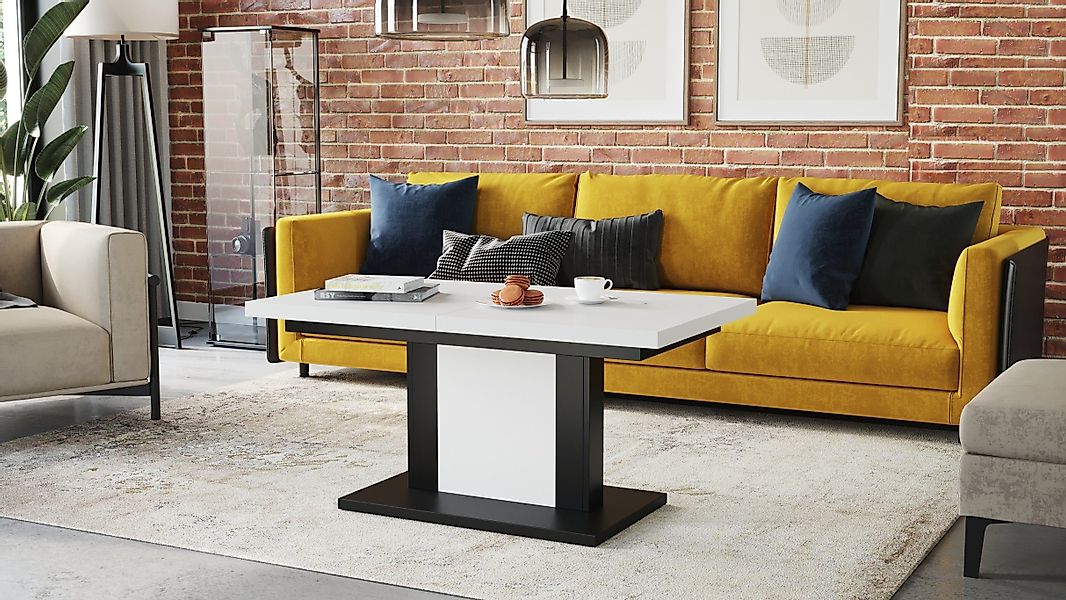 designimpex Couchtisch Design Orion stufenlos höhenverstellbar günstig online kaufen