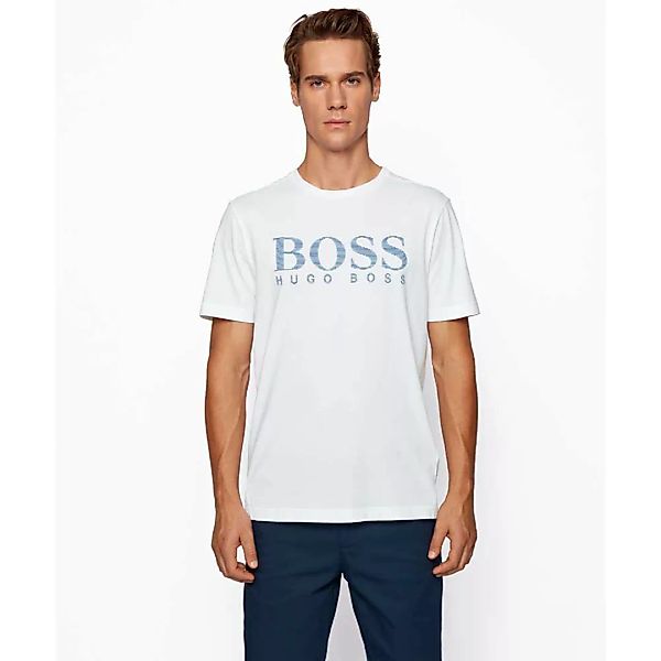 Boss Coloured Logo Kurzarm T-shirt M White günstig online kaufen