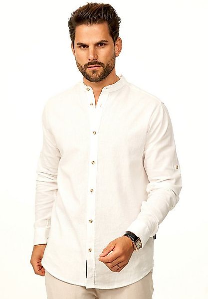 behype Langarmhemd aus Leinen im Regular-Fit Sommerhemd Herren Leinenhemd F günstig online kaufen