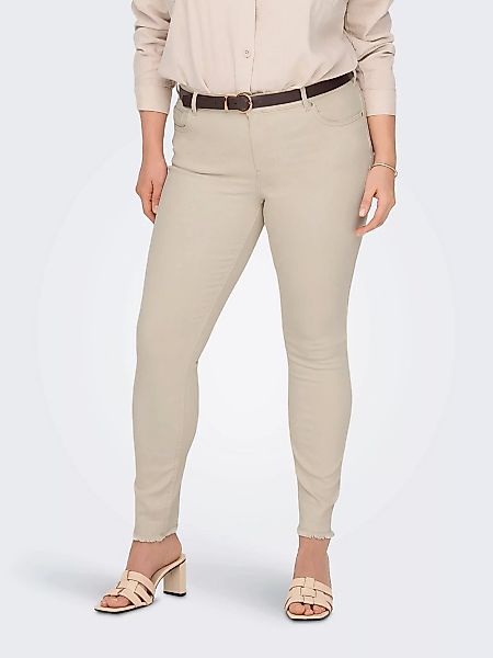 Carmakoma by Only Damen Jeans CARWILLY - Skinny Fit - Beige - Ecru - Plus S günstig online kaufen