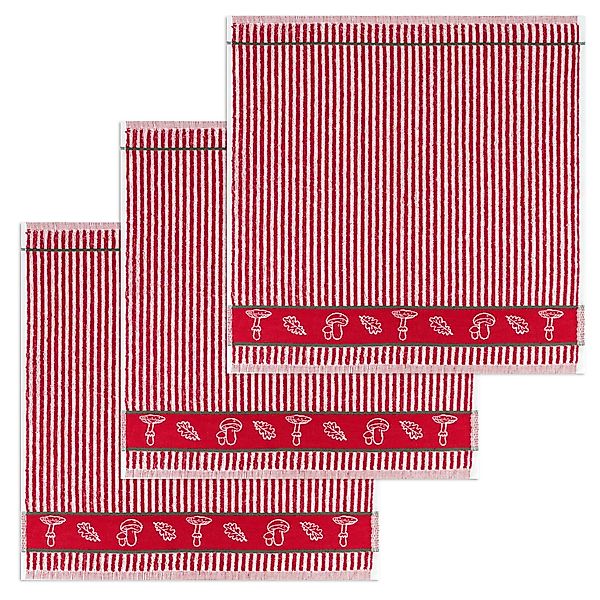 Kracht Geschirrtuch Waldpilze, (Set, 3-tlg., Set), günstig online kaufen