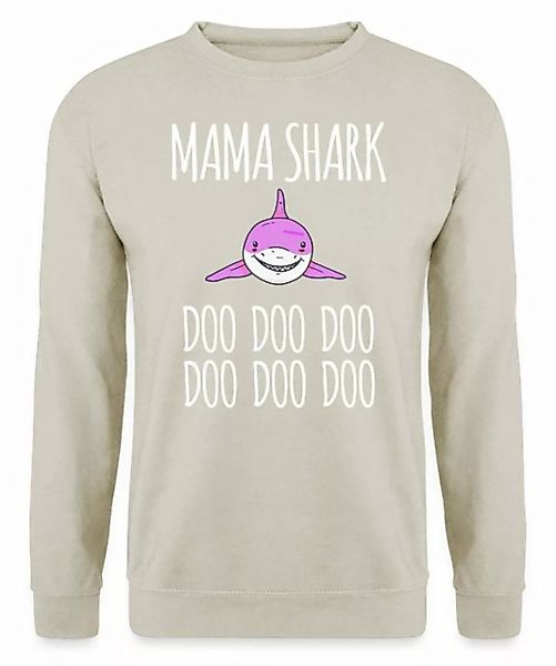 Quattro Formatee Sweatshirt Mama Shark Doo - Muttertag Mutter Unisex Pullov günstig online kaufen