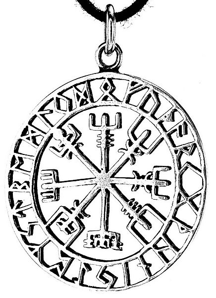 Kiss of Leather Kettenanhänger Wikingerkompass Anhänger Silber Wikinger Kom günstig online kaufen