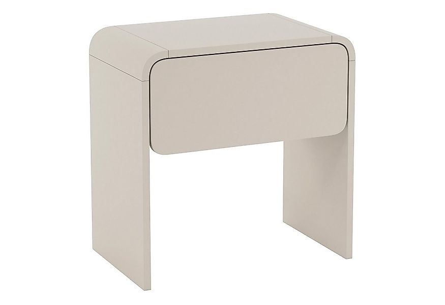 Selsey Nachttisch LUMMO, Nachttisch in Kaschmirgrau mit Schublade, abgerund günstig online kaufen