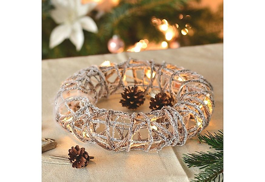 INtrenDU Tischkranz Tischkranz Deko mit 15LED 30cm günstig online kaufen