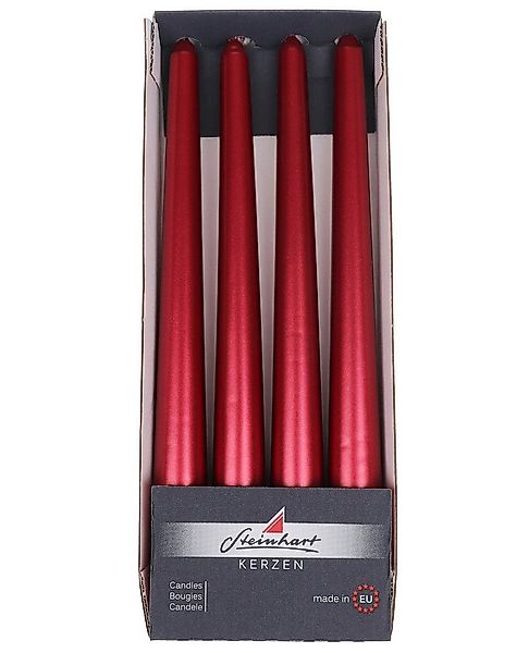 Steinhart Kerzen Spitzkerze Spitzkerzen "Edelglanz"Rubin Rot 240/24 mm, 4 S günstig online kaufen