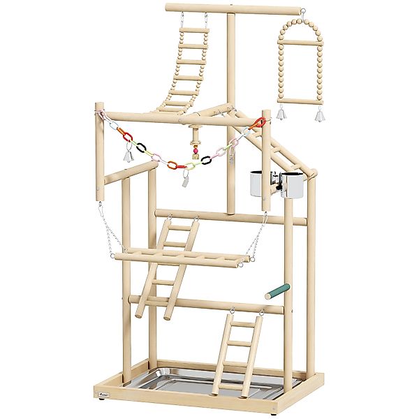 PawHut Papageien Spielplatz, 48 x 38 x 95 cm, Vogelspielplatz für Papageien günstig online kaufen