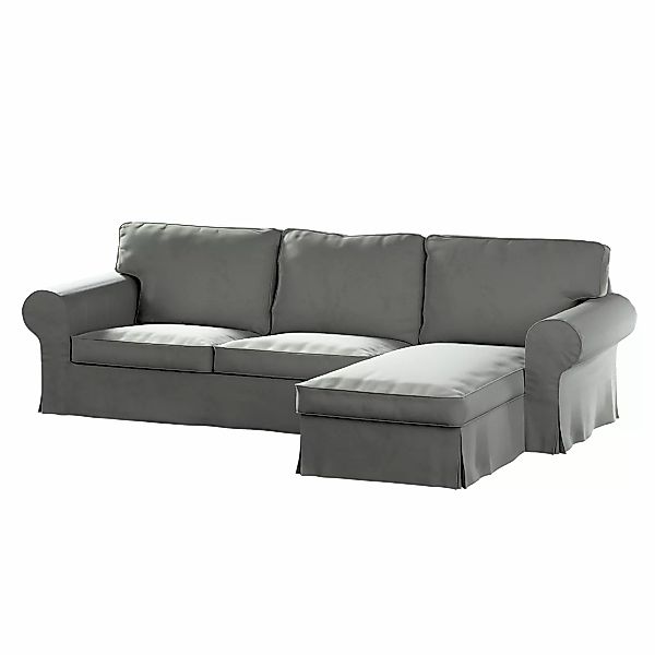 Bezug für Ektorp 2-Sitzer Sofa mit Recamiere, grau, Ektorp 2-Sitzer Sofabez günstig online kaufen