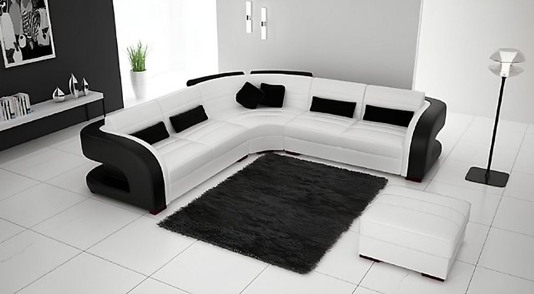 JVmoebel Ecksofa LEDERSOFA Design WOHNLANDSCHAFT COUCH GARNITUR POLSTERECKE günstig online kaufen
